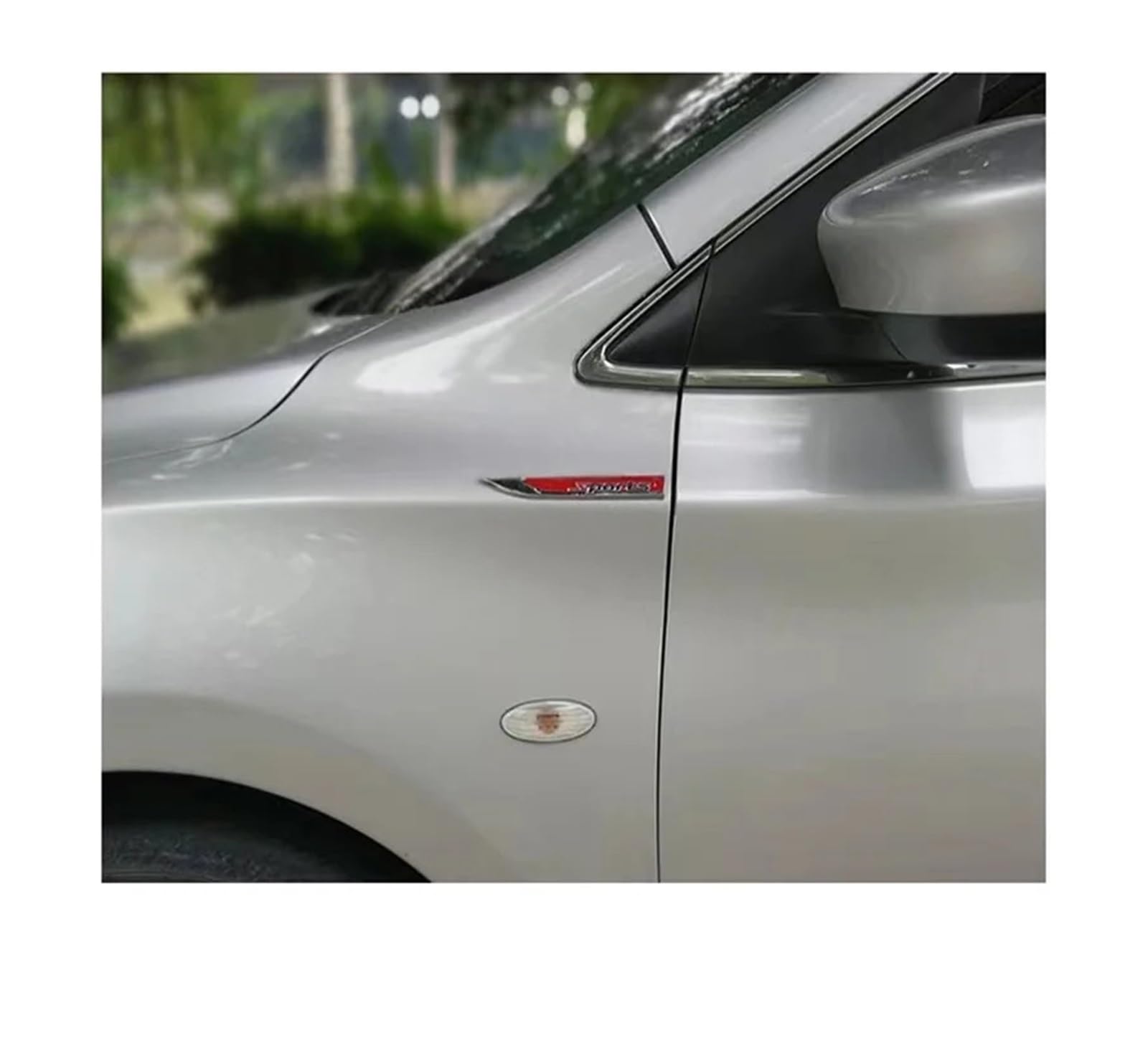 GerRit yzw6688 1 Paar Zinklegierung PVC FR Logo Emblem Abzeichen Aufkleber 3D Metall Kotflügel Seitenaufkleber Autoaufkleber Kompatibel mit FR Leon Ibiza Altea Exe (Color : Red