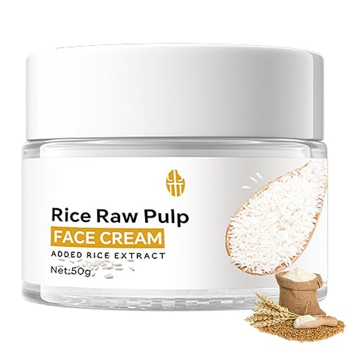 Crema de arroz para la cara, crema facial de pulpa cruda de arroz, crema hidratante de arroz para hidratar la piel, encoger los poros, extracto de