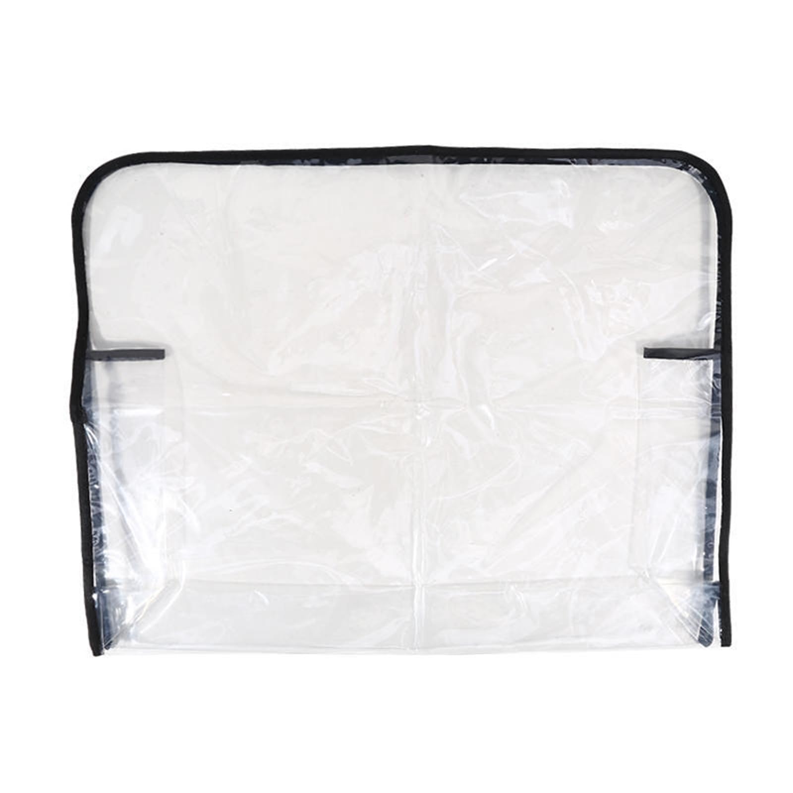 ENWWCH Chair Back Cover Plastic Transparent Salon Suitable For Most Standard Chairs For chair(Black Border)