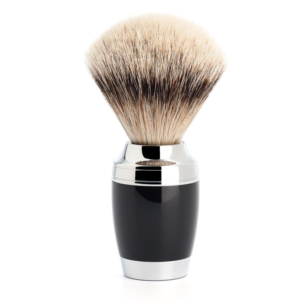 MÜHLE Stylo Shaving Brush (Silvertip Badger, Black)