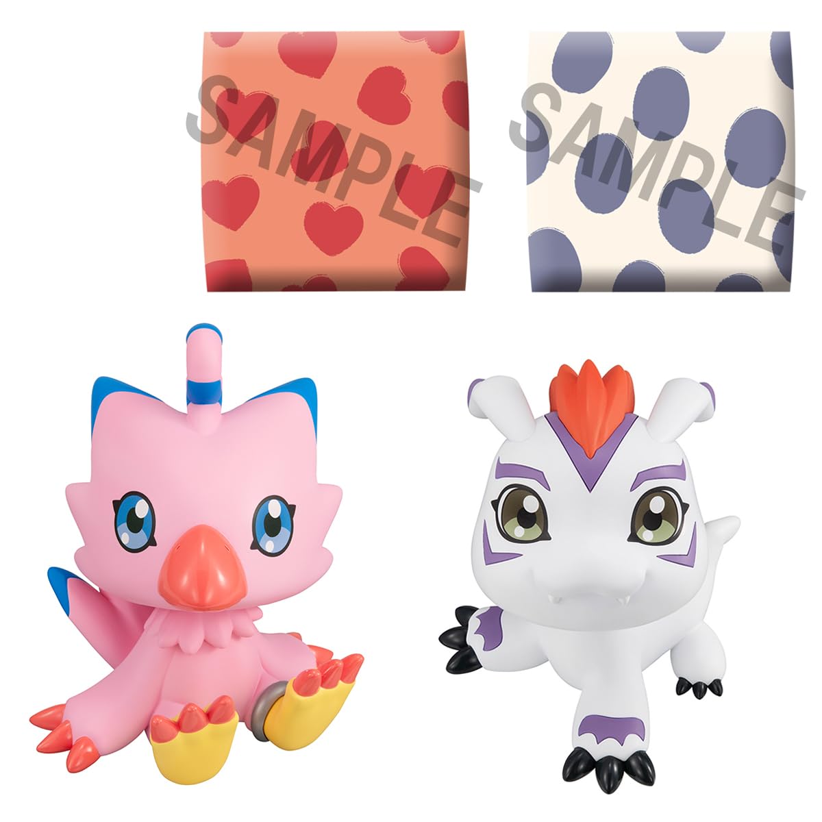 Megahouse, Lookup Piyomon&Gomamon Digimon Adventure Set (with Gift) 11 cm, MH841132 Multicolor, Collectible Figure