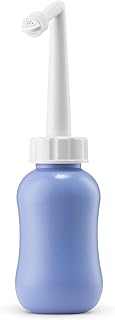 Serenily Mini Handheld Portable Travel Bidet (300/600 ml) - Easy to Use, Long Angled Nozzle for Personal Hygiene & Sanitary Care Toilet Shower Bathroom Use