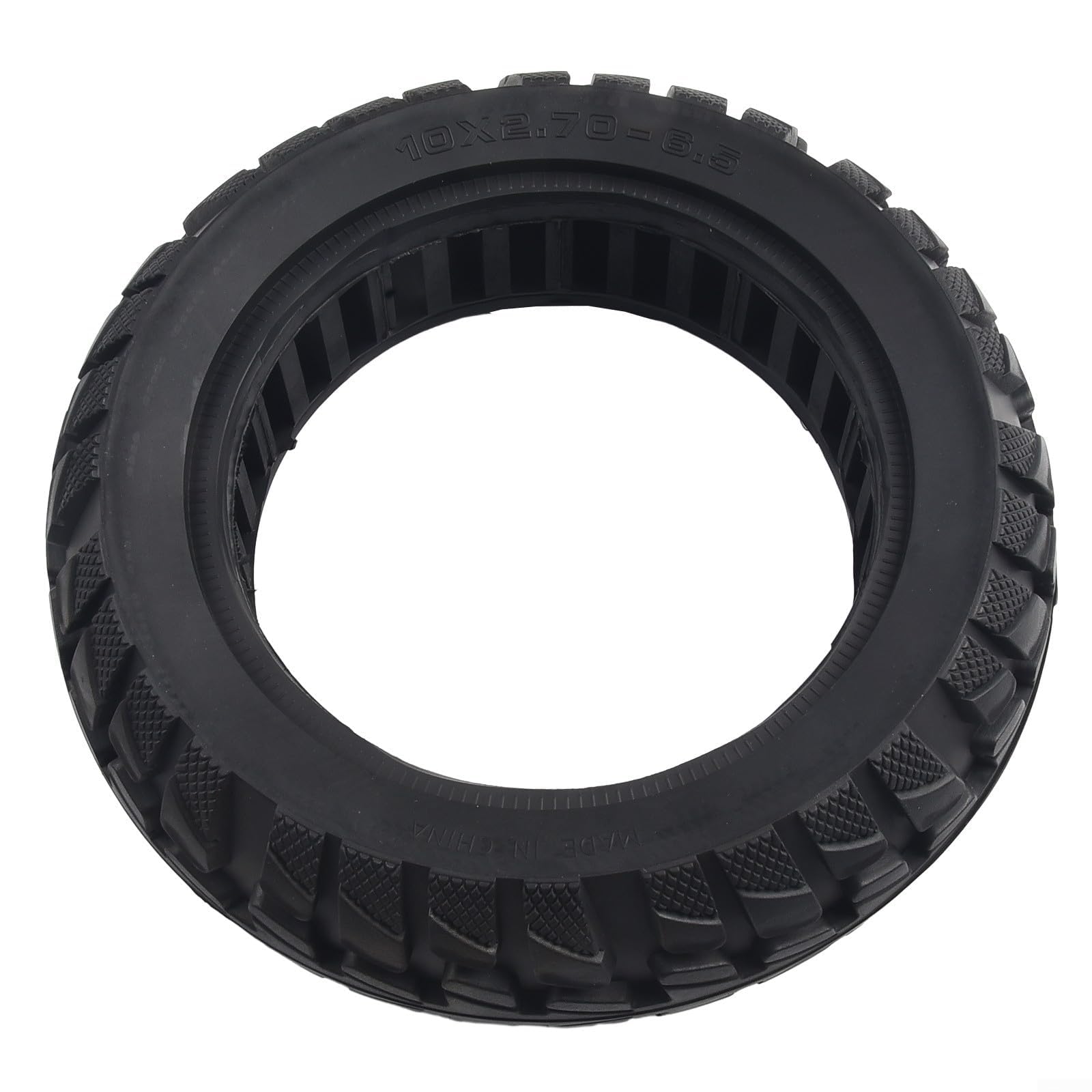 Neumático de Scooter de 10 Pulgadas, neumático de Caucho Macizo, 10 x 2,70-6,5, neumático Macizo, 70/65-6,5, neumático sólido para Scooter eléctrico, Ruedas de Repuesto Super-Grip para Scooter eléct