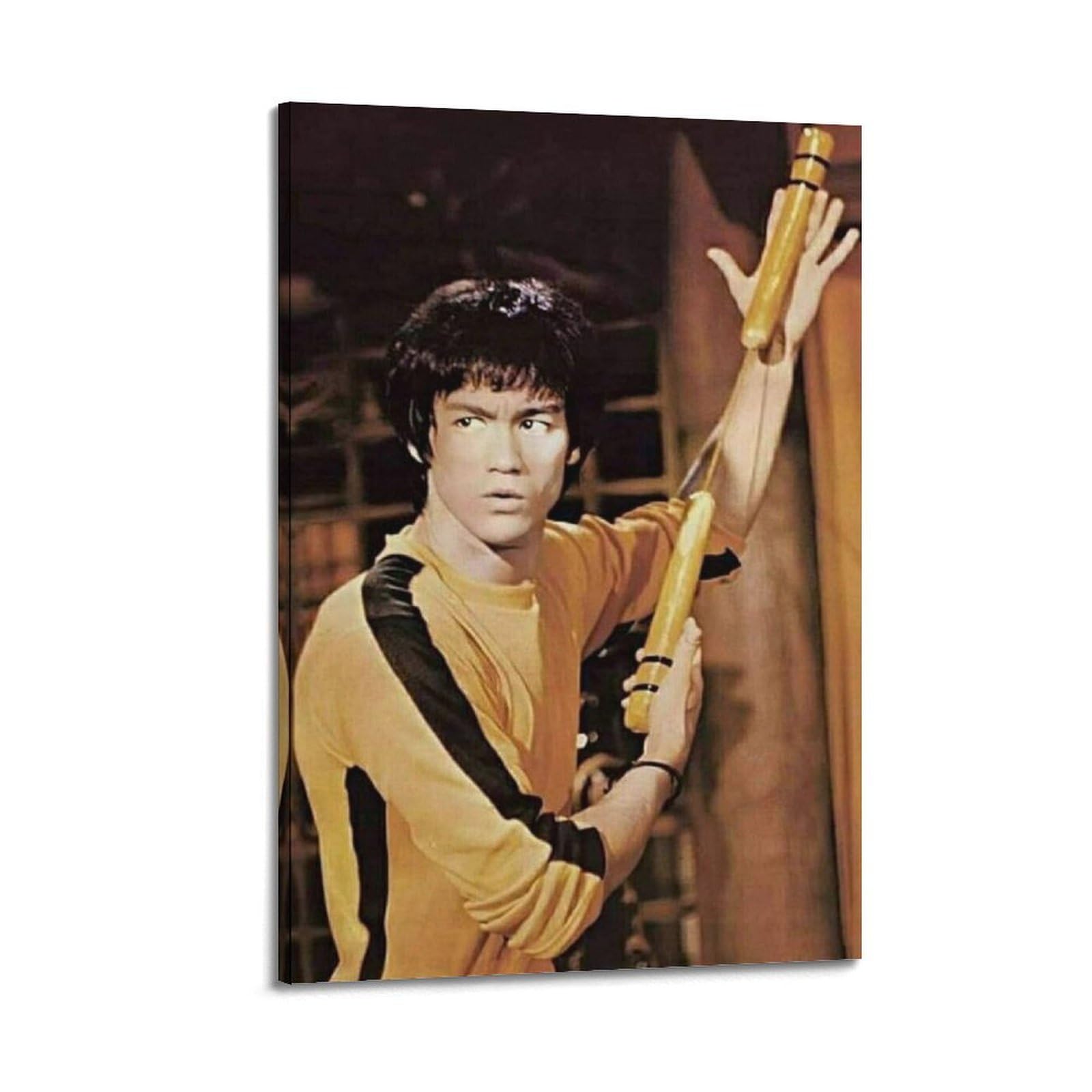 Ksoxdaitip Frame-Style Kung Fu Star Bruce Lee Poster Poster Decorative Painting Canvas Wall Posters And Art Picture Print Modern Family Bedroom Decor Posters 08X12inch(20X30cm)