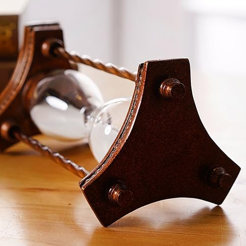 Miniatura 3 de Reloj de arena Vintage Temporizador 30 Minutos Marrón Rojo