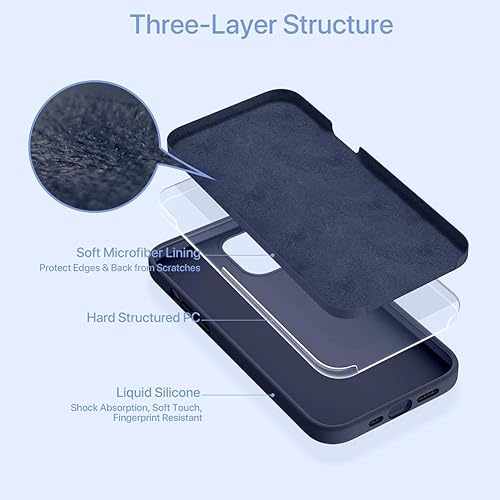 Miniatura 507 de Miracase - Funda diseñada para iPhone 11 con protector de pantalla, funda de goma de silicona líquida, protección total contra caídas y a prueba