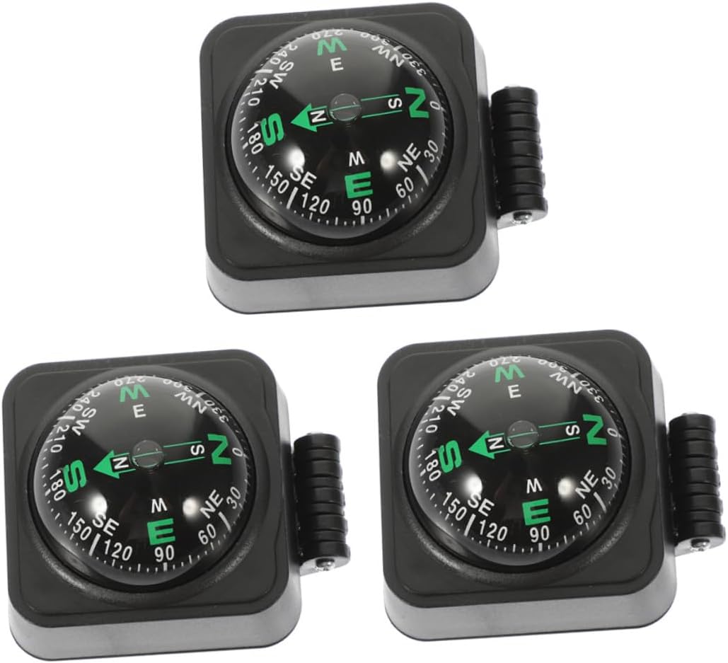 CHILDWEET 3pcs Adjustable Car Dashboard Compass Ball High Precision Directional Guide for Vehicles Boats Motorcycles Compass for Safe Navigation
