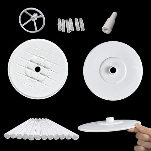 Miniatura 7 de Soportes para globos con vasos, 6 juegos de soportes de columna de globos de 28 pulgadas de alto con base para mesa / centro de mesa de piso, palos