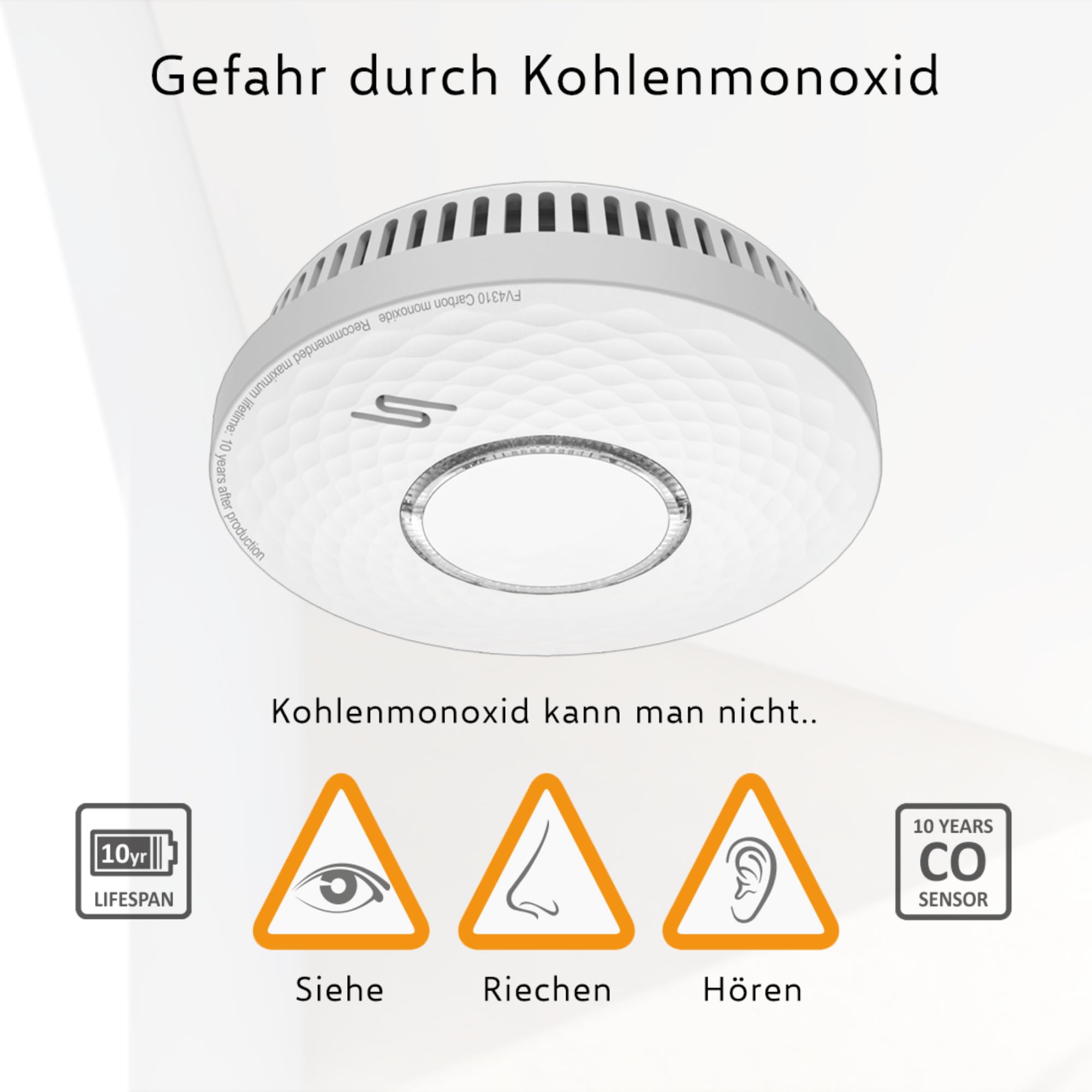 ELRO FV4310 Kombi-Melder - Rauch- und Kohlenmonoxidmelder mit 10 Jahren Batterielaufzeit