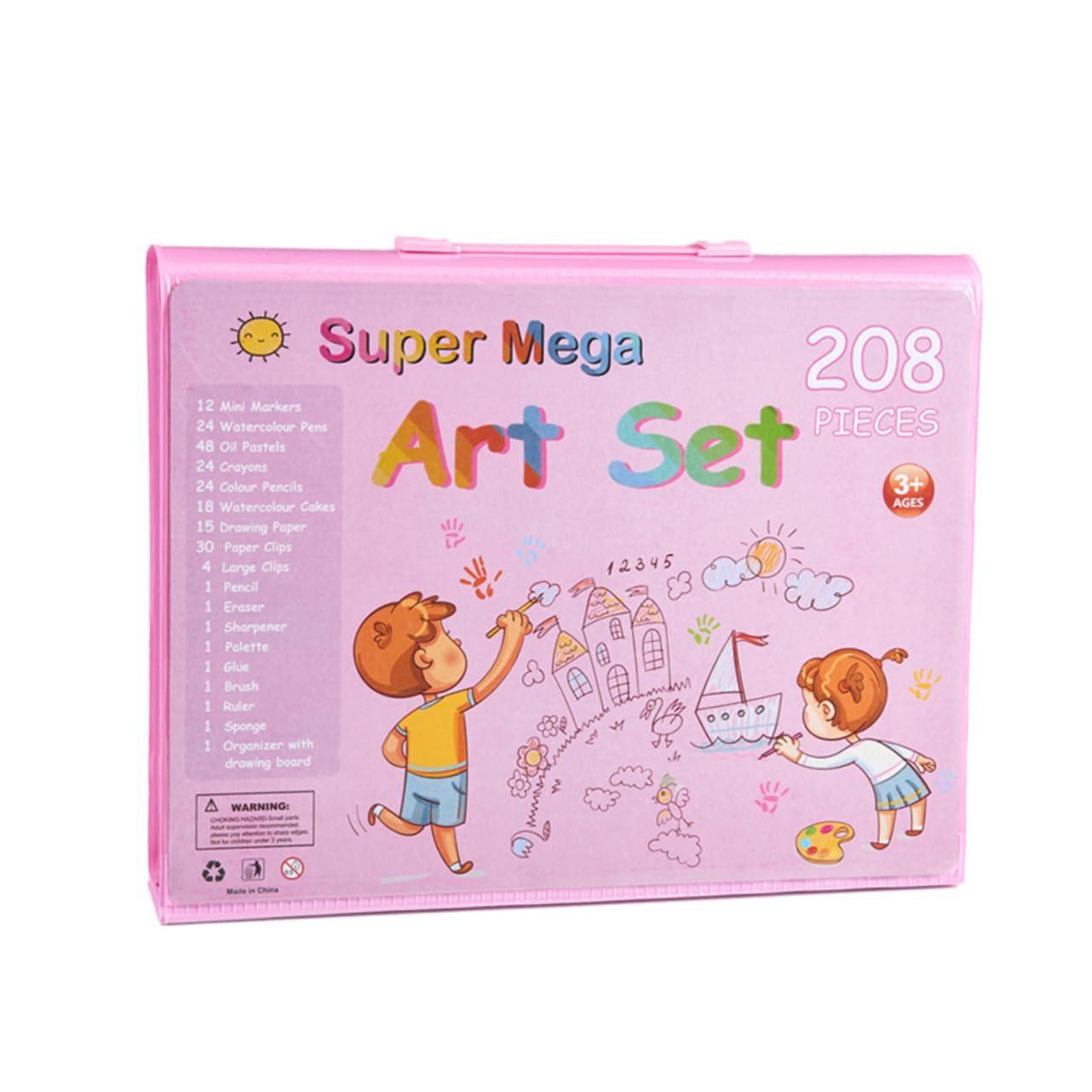 Set di Penne Gel per Disegno 208 Pezzi Rosa per Adulti e Ragazzo Ragazza | Plastica, Scrittura Fluida e Punta Fine, per Diari e Album Fotografici, Inchiostro a Flusso