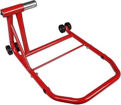 BikeTek Rear Paddock Stand Compatible With Ducati 1199 1299 Panigale 1200 1260 Multistrada S/X Diavel Single Sided Red Rear Paddock Stand 40mm Axle Pin
