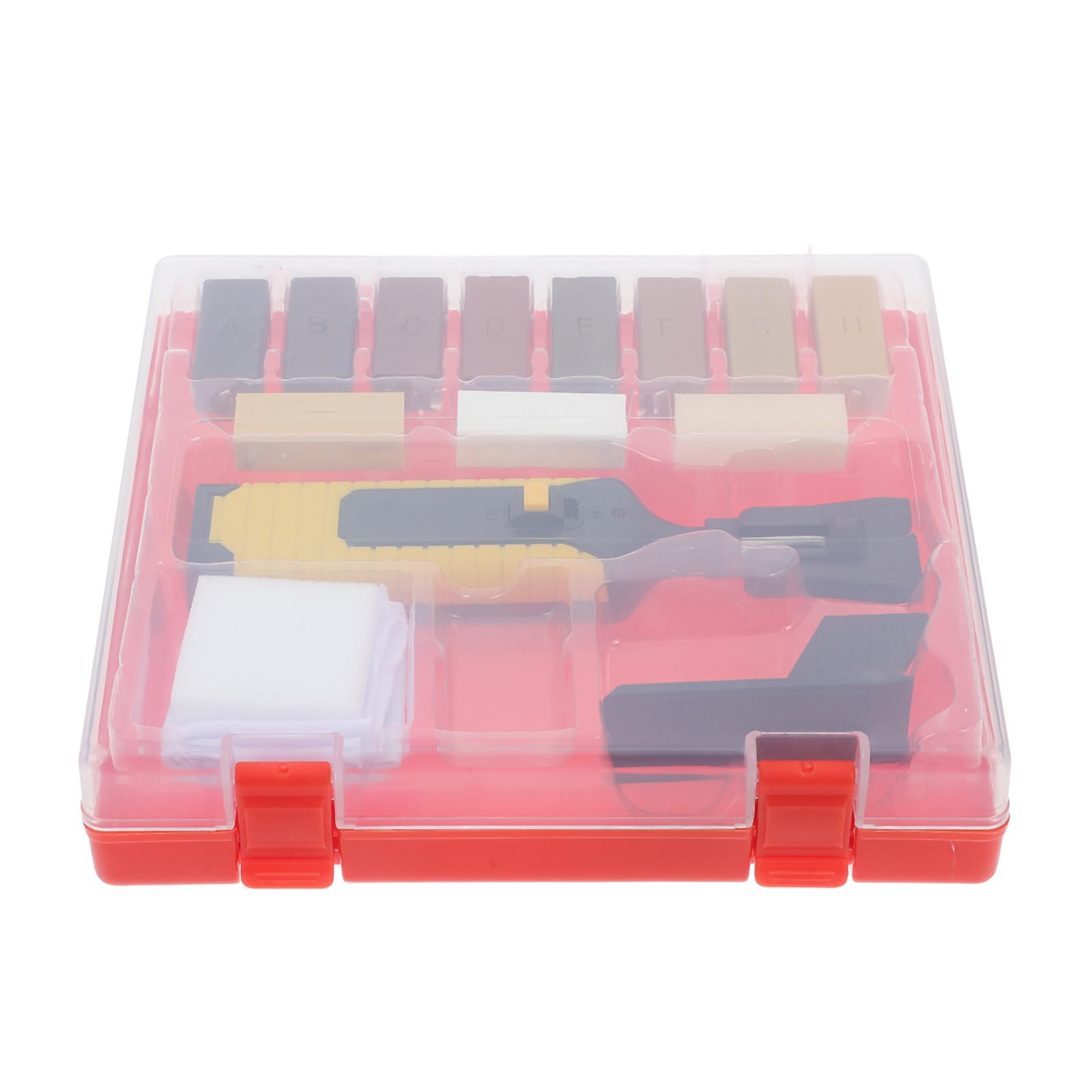 Vaguelly Kit de Reparación para Pisos de Madera y Muebles con Cera Reparadora, Pen de Calentamiento Eléctrico, Esponja y Paño para Eliminar Rayones y Agujeros en Hogar y Oficina