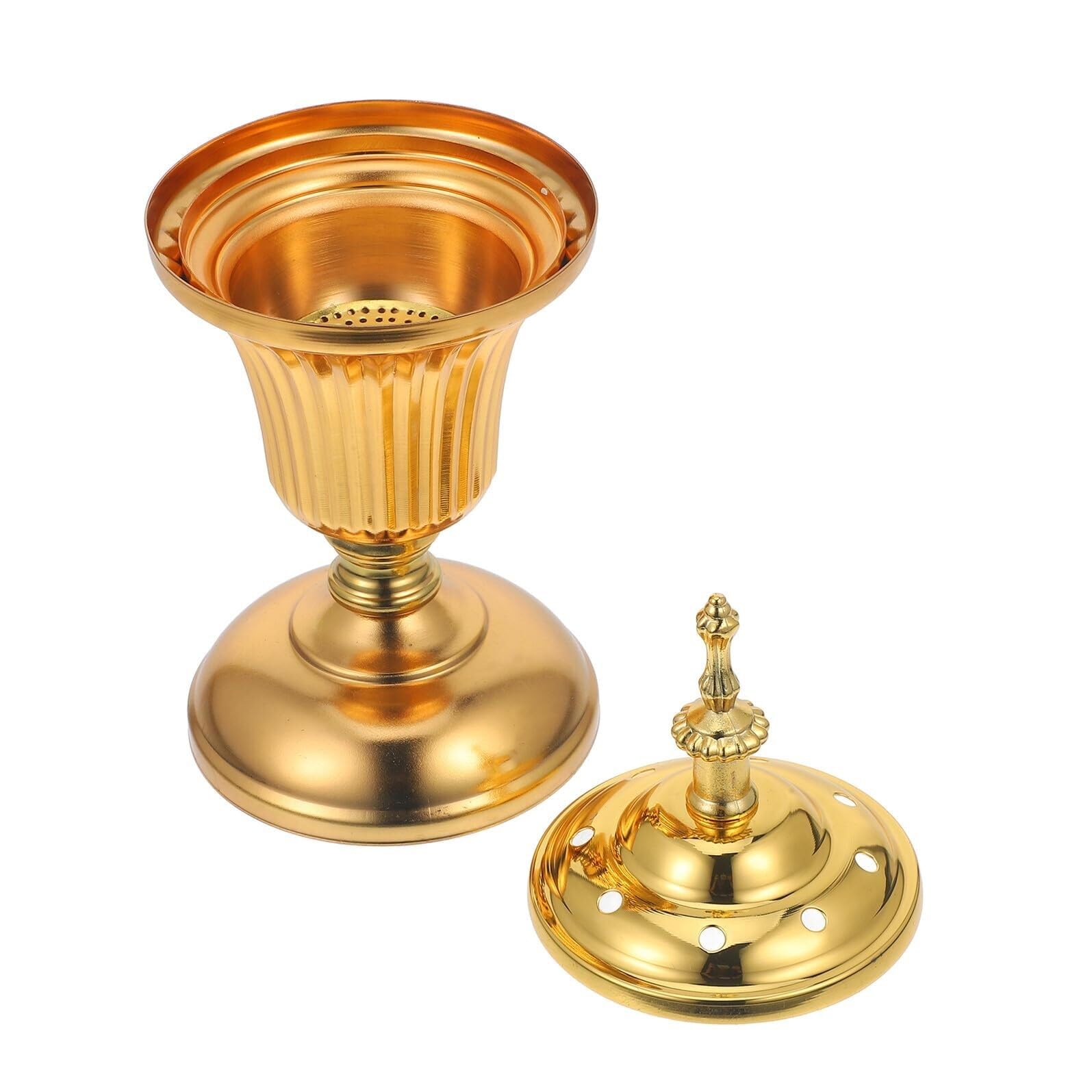 Middle East Metal Incense Burner,Decorative Iron Censer,Portable Desktop Holder for Home Fragrance & Aromatherapy