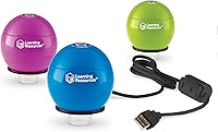 Vista 2 de Learning Resources Zoomy 2.0 Handheld Digital Microscope, Computer, Projector, or Interactive whiteboard Accessories, Blue, Ages 4+