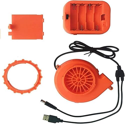 Miniatura 7 de Mini ventilador para disfraz de dinosaurio o cabeza u otro juego de disfraz inflable, naranja