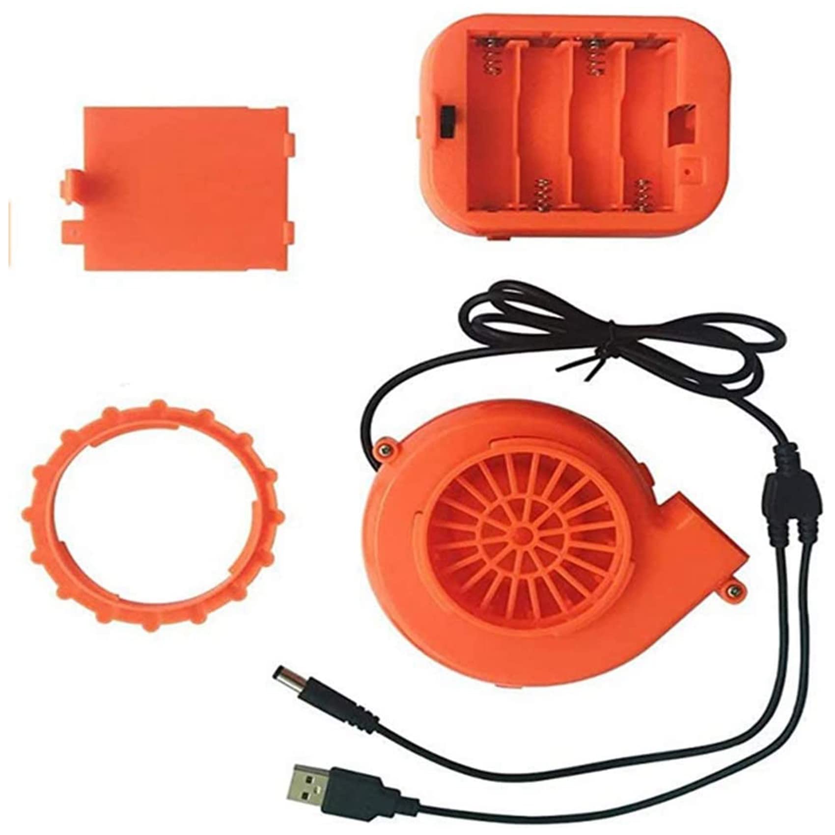Ventilador Soplador para Disfraz de Dinosaurio o Cabeza de Mascota U de Disfraces Inflables, Naranja