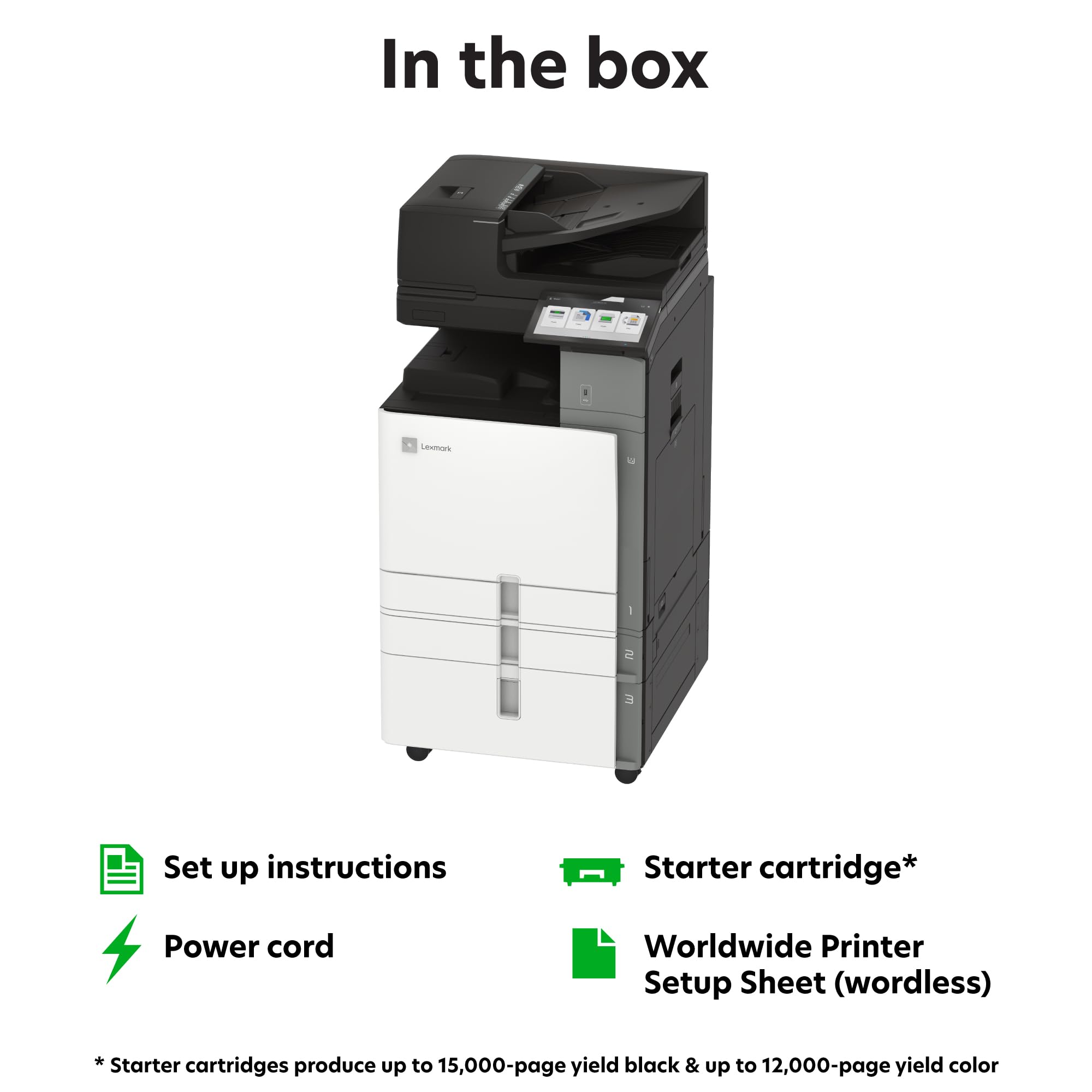 Lexmark CX963xse Color A3 Multifunction Printer, You get