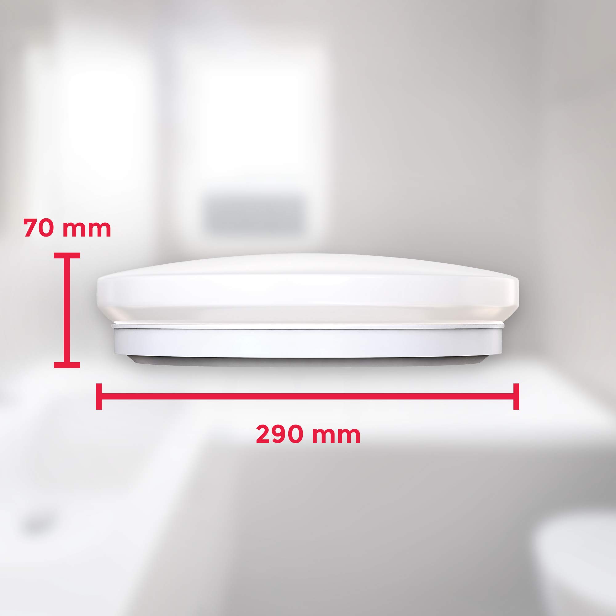 B.K.Licht Lámpara de techo moderna I Ecológico I Fácil montaje I LED Plafón Ø30 cm IP44 Impermeable I Blanco Natural 4000K, 1200LM I Luz para baño I plafon led techo