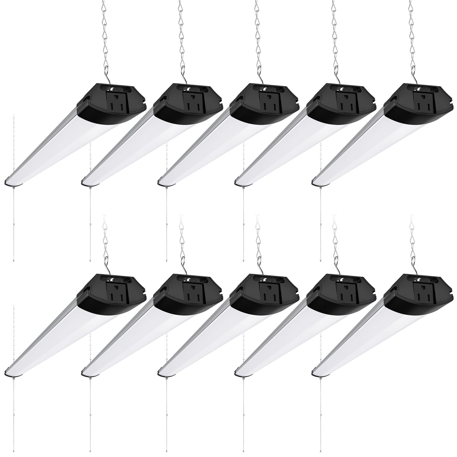 Barrina BS84 LED Shop Lights 4FT for Workshop, 84W 10000LM 6500K, 10 Pack