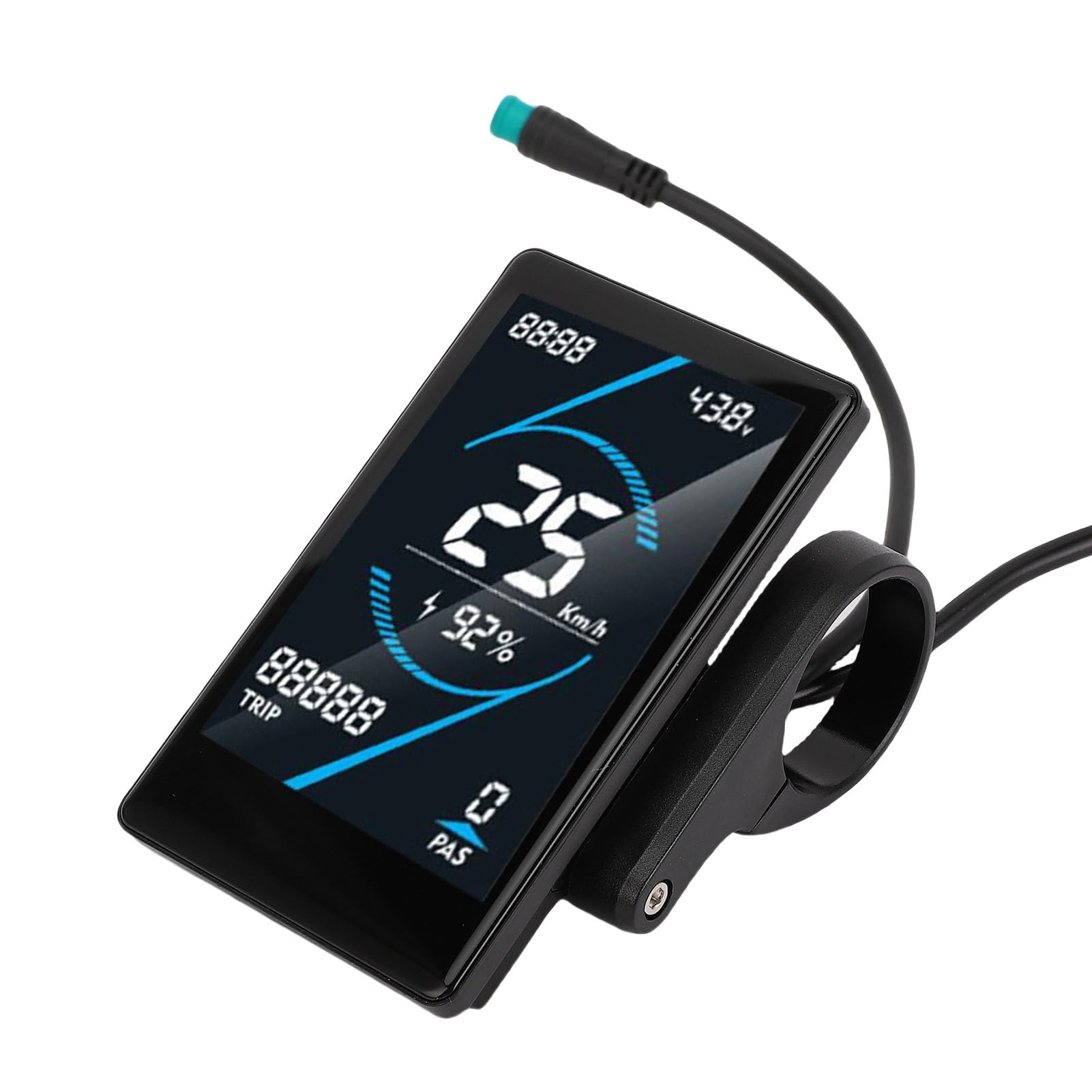 Gedourain Display per Ciclismo Elettrico Misuratore di Visualizzazione per Bici con Schermo LCD Colorato Multifunzionale a Prova di Pioggia HD per Pendolari su Strada di Montagna Materiale ABS