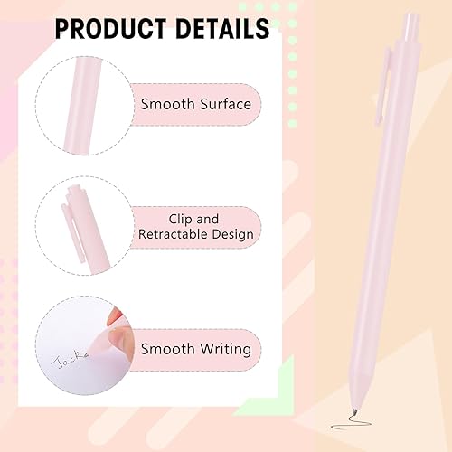 Miniatura 2 de Fulmoon 50 bolígrafos retráctiles a granel con tinta negra de gel, suministros de regreso a clases, bonitos bolígrafos de Navidad, regalos para