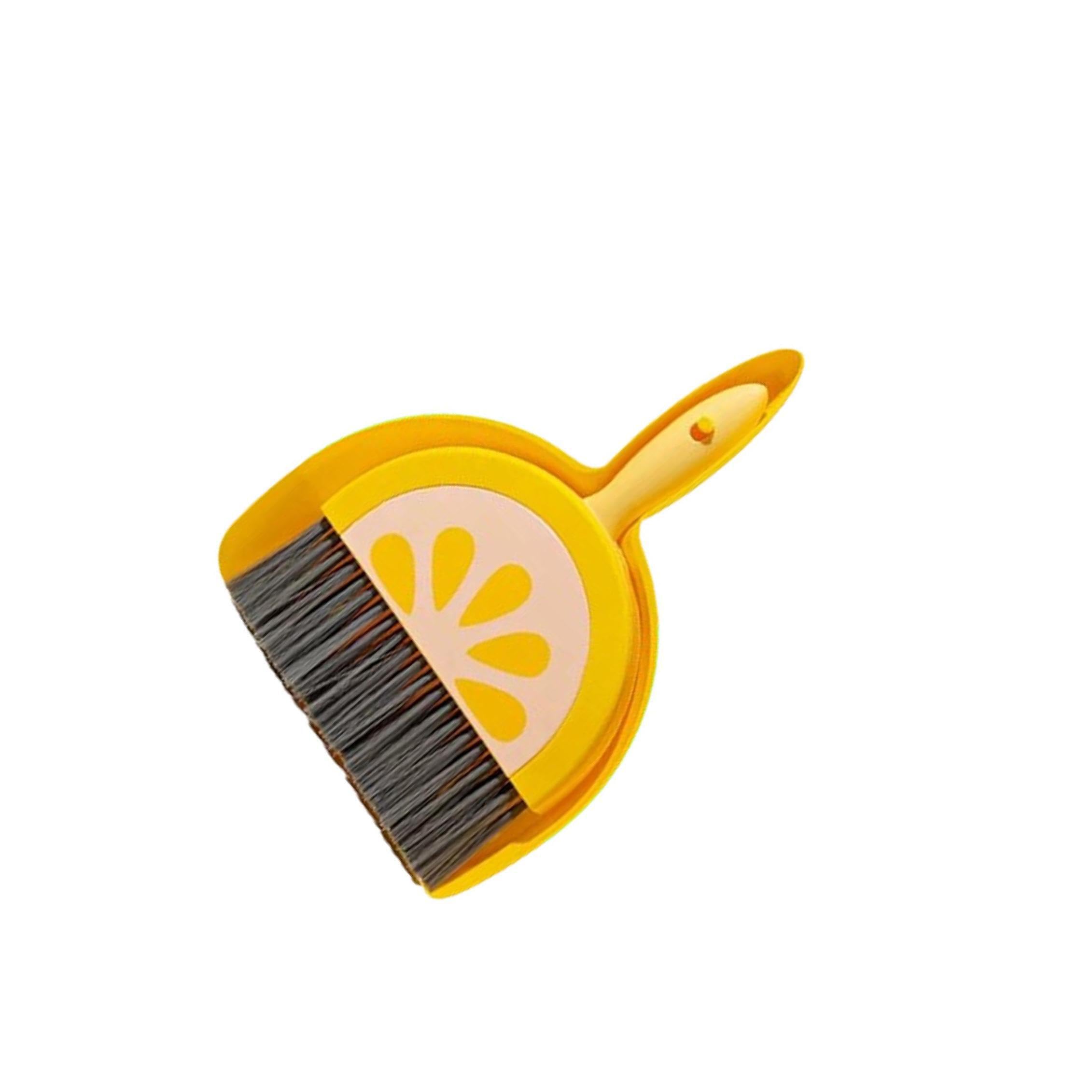 Kit Nettoyage Enfant – Mini Balai Et Pelle 23 Cm – Citron – PP/PET – Apprentissage Ménage Ludique – Dès 3 Ans