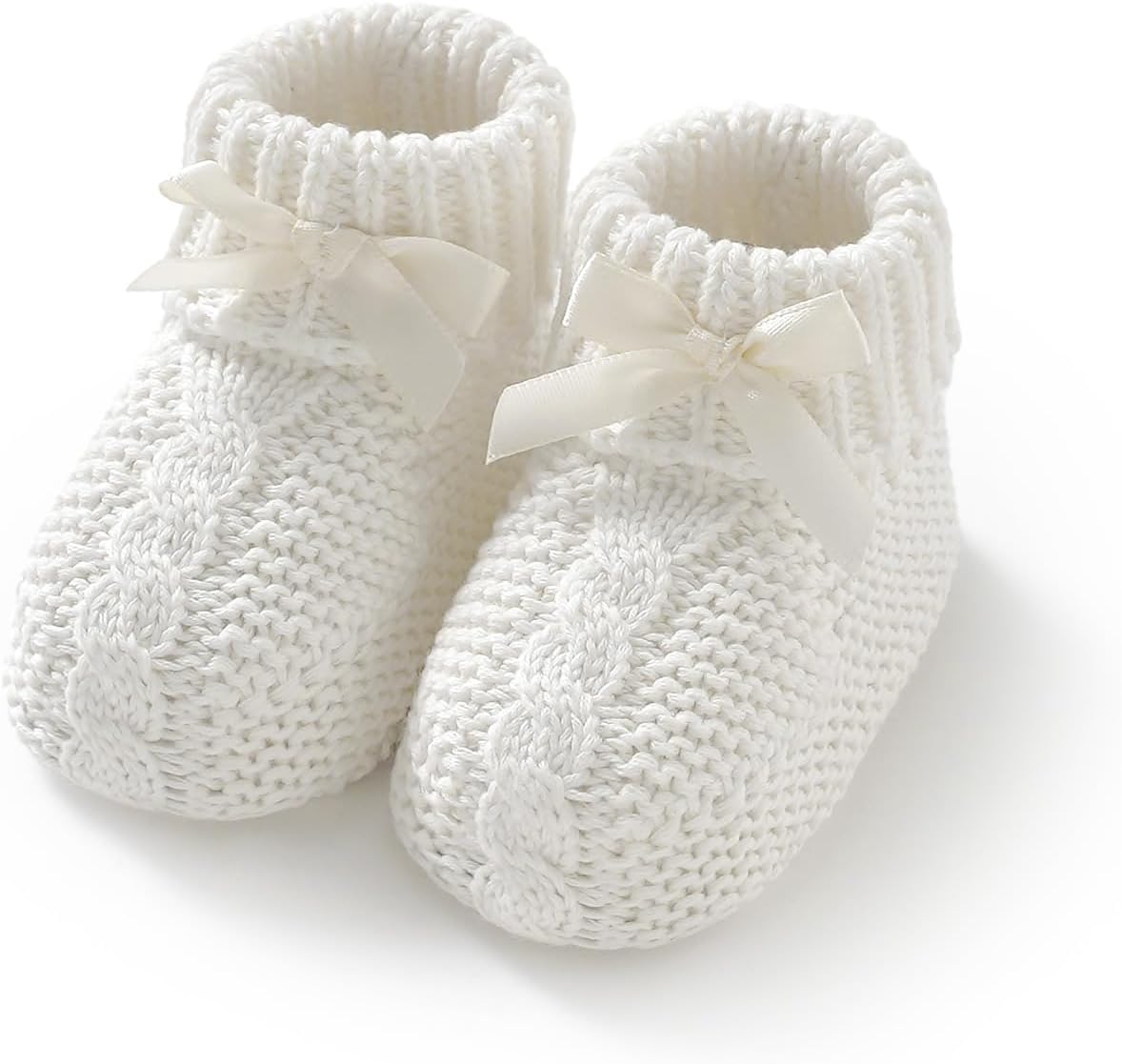 Baby Booties Newborn 100% Cotton Cozy Knit First Shoes