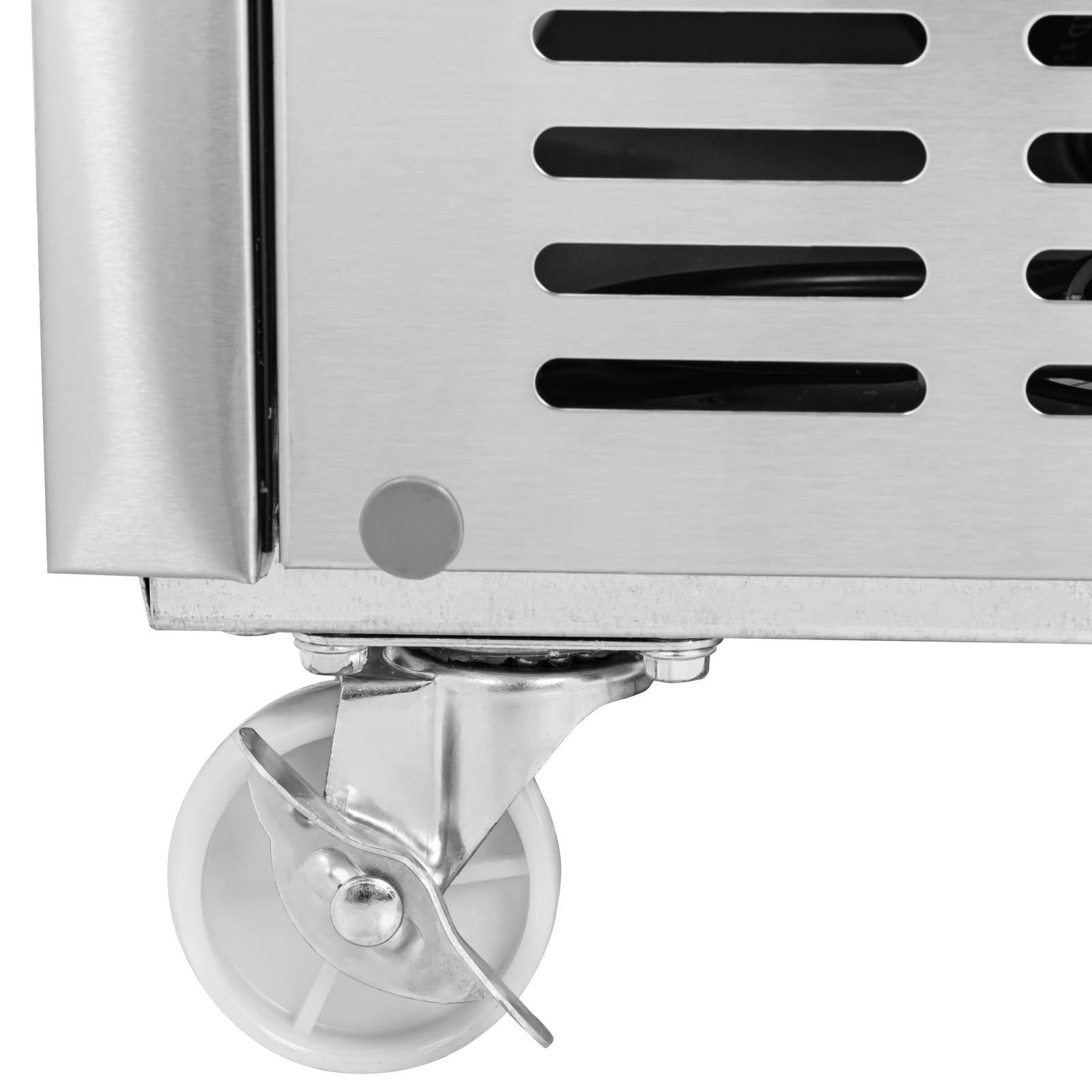 Royal Catering Mesa Refrigerada con Ruedas Volumen de 240 L 2 Cajones 1 compartimento 90 x 70 cm Clase C Acero Inoxidable Bajomostrador refrigerado Mostrador refrigerado para hostelería