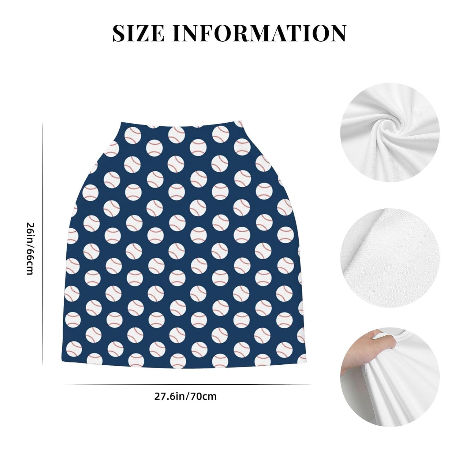 Baseball Blue Baby Stuff Car Seat Cover for Baby,Mom Nursing Breastfeeding Covers,Multi-Use Car Seat Canopy Carrier Cover,Stroller Cover Newborn Shower Gift for Boys Girls