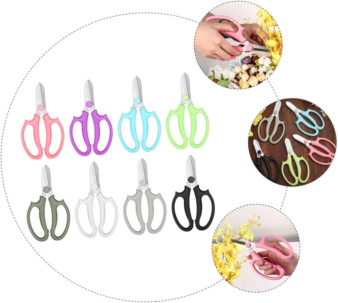 8pcs Multifunctional Flower Pruning Scissors Lightweight Garden Trimming Shears for Easy Flower Arrangement for Potted Plants Hedges and Orchards