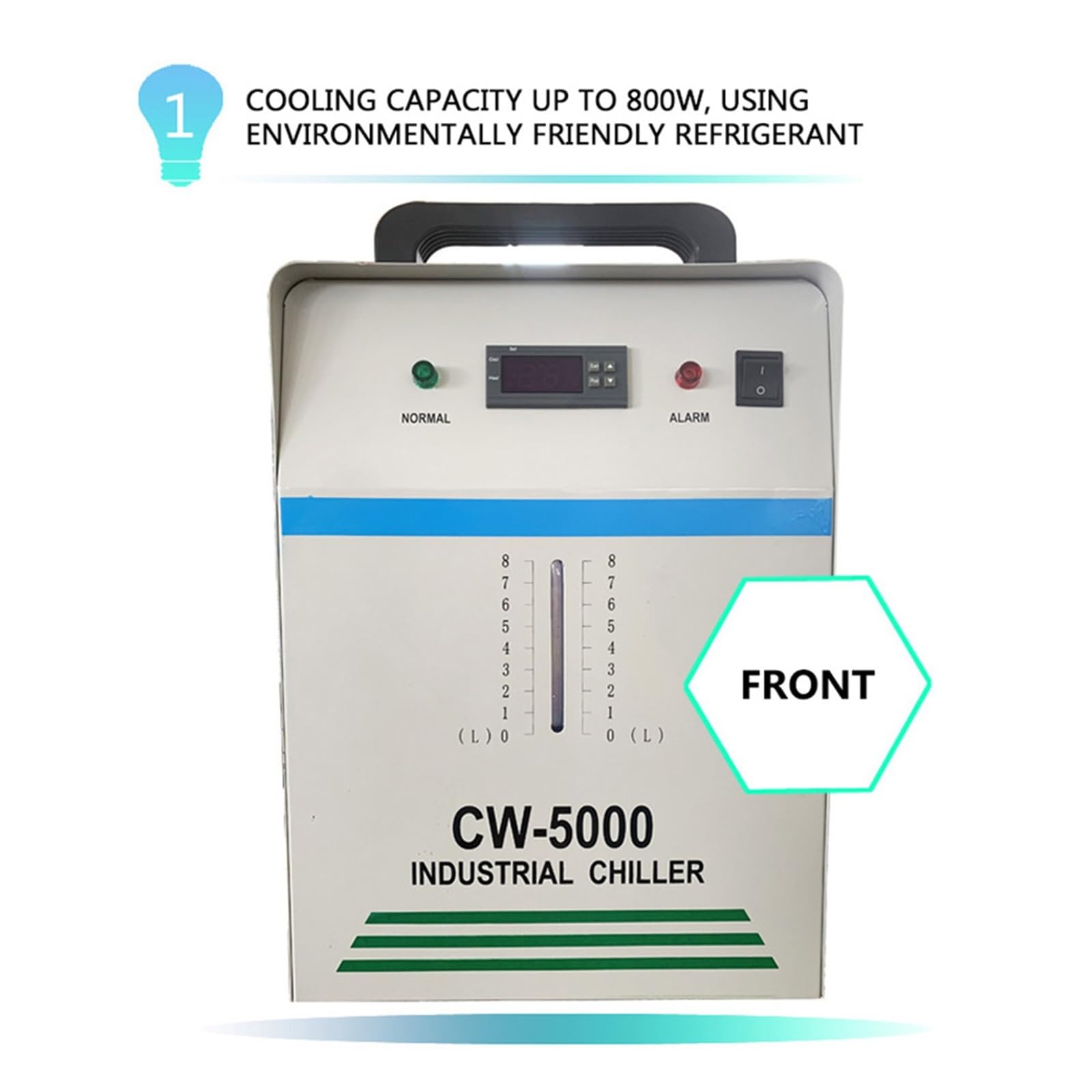 Enfriador de acuario, Enfriador de agua y aire industrial CW5000 CW5200 CW5202 for máquina de CO2, husillo CNC de refrigeración, tubo de Co2 de 150w, 16L/M Para criaturas acuáticas, acuicultura(150w)