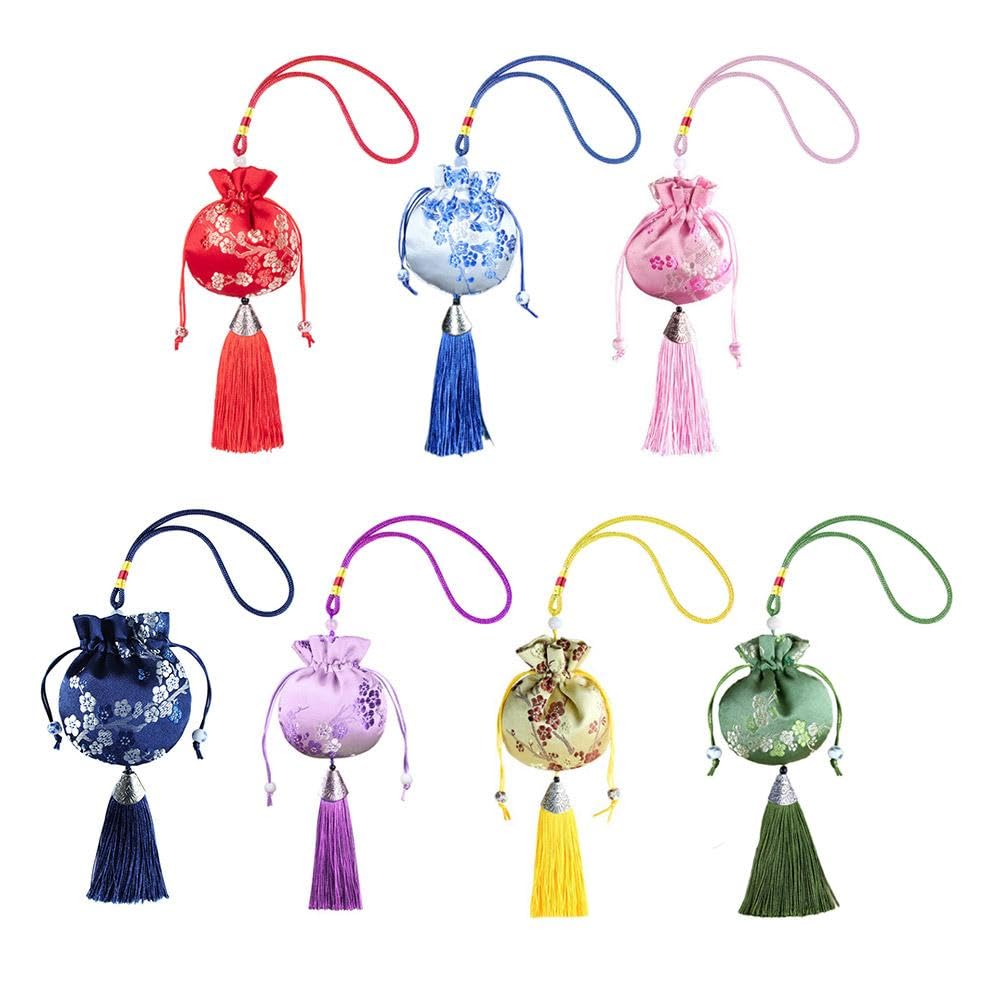 Amazon｜Shnmersy 巾着袋 7個セット 花柄 梅の花 香り袋 匂い袋 刺繡 