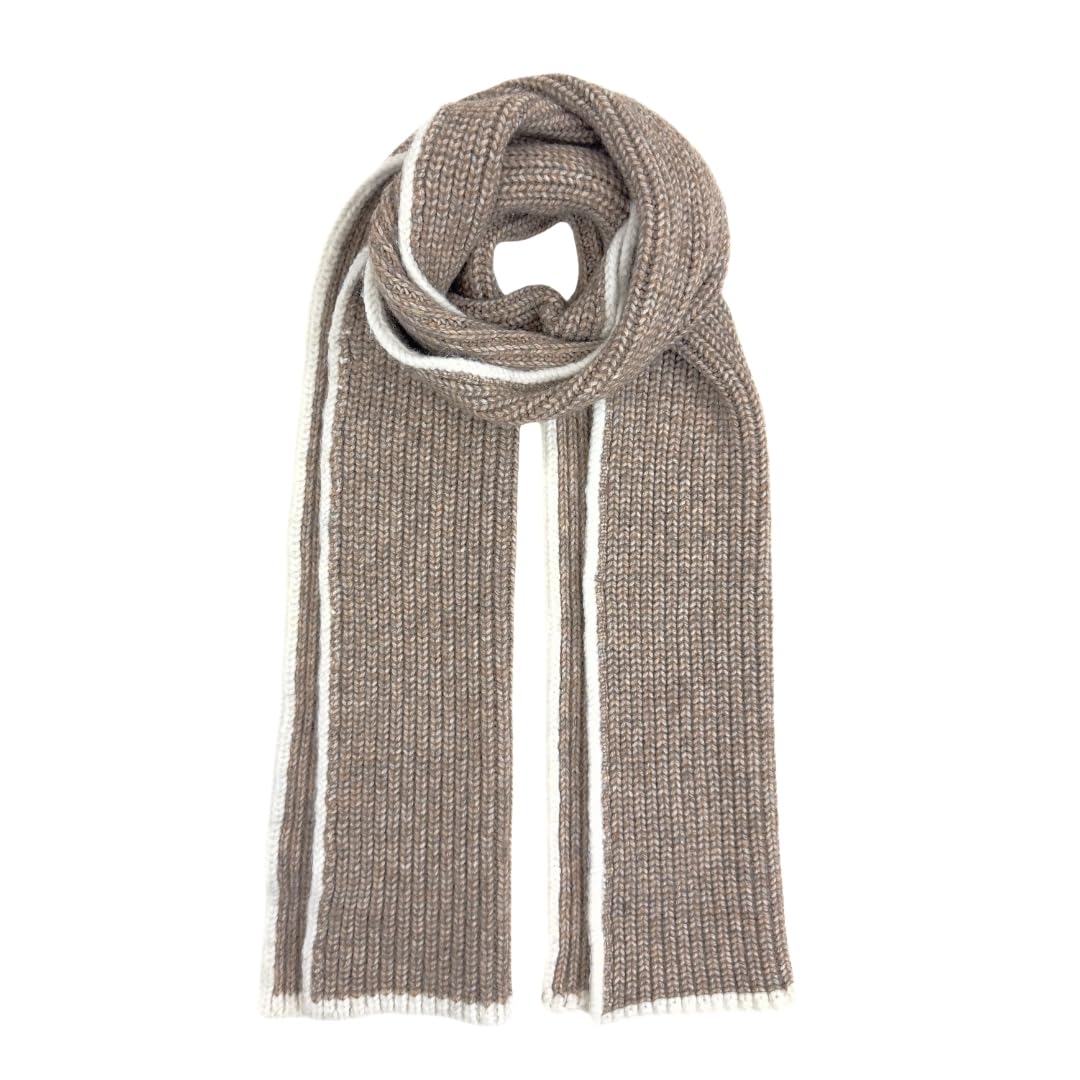 Taupe Fine Knitted Scarf Fall and Winter Scarf for Women and Men