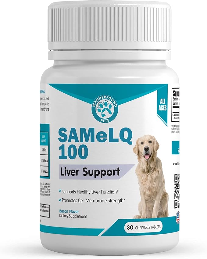 SAMeLQ 100, Liver Support for Dogs, SAM e Chewable Hepatic