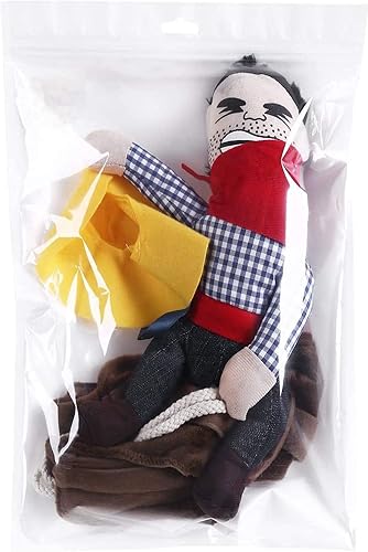 Miniatura 6 de T2Y Disfraz de vaquero para perro, disfraz de Halloween para perros medianos y grandes, ropa de caballero con muñeca y sombrero para disfraz de