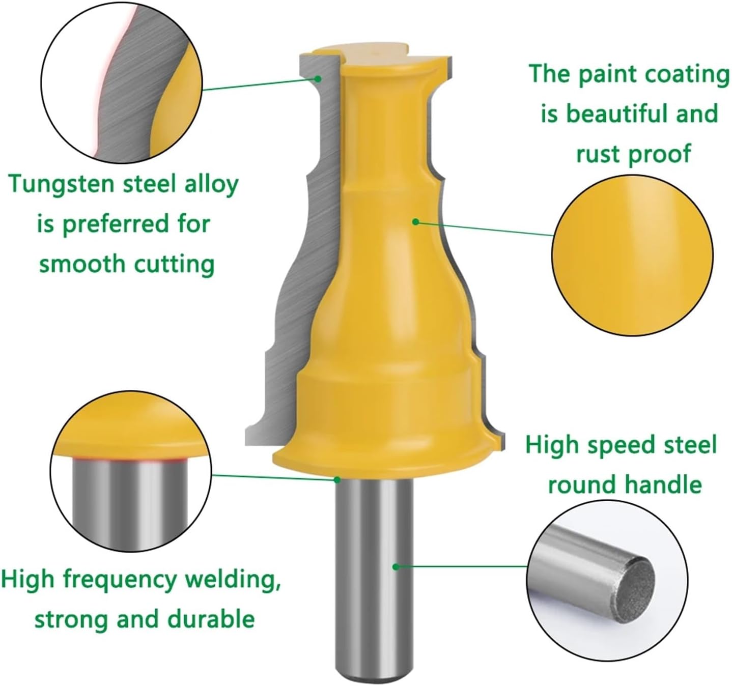 Router bits,Router Tool,Trim Router 12mm 1/2"" Shank 12.7mm Door Window Casing Case Molding Wood Milling Cutter Woodworking ( Size : 12x41.3mm )