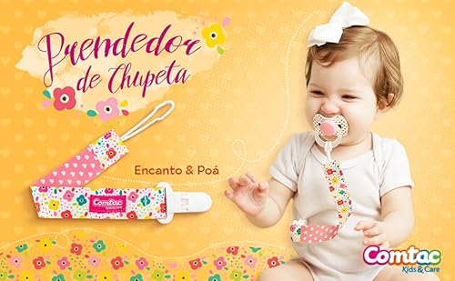Prendedor De Chupetas Encanto E Poá Comtac Kids 4431