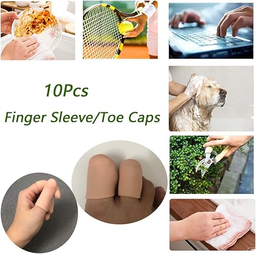 Miniatura 4 de Protectores de dedos de gel para dedos, protectores de silicona para las yemas de los dedos, cañones ideales para dedos en gatillo, artritis de