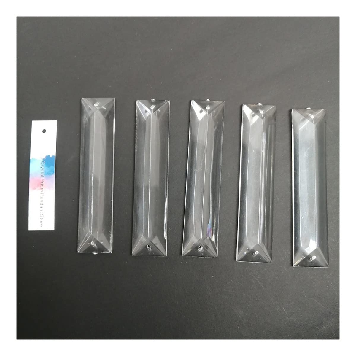 Chandelier Crystal Prisms Pendants 15pcs 100MM Acrylic Crystal Long Strip Pendant Chandelier Party Lighting Part Crystals Lighting Lamp Replacement Parts