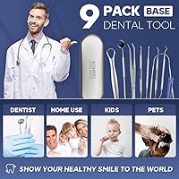 Vista 2 de KOHEEL Herramientas dentales con estuche de metal, juego de herramientas de limpieza de dientes, quitar placa, kit de higiene de cuidado bucal