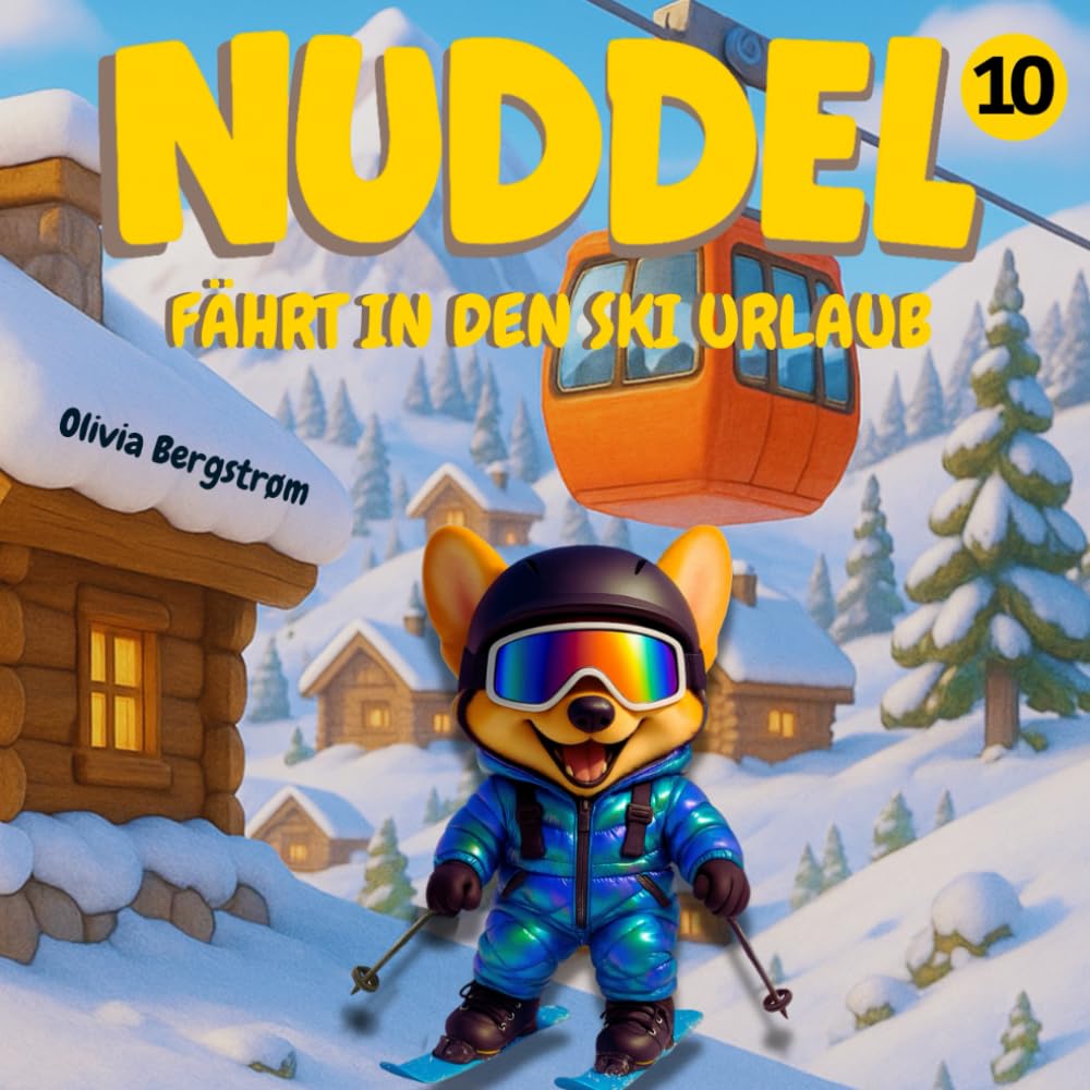 Kinder Malbuch mit Geschichte – Nuddel geht Ski fahren (Band 10): Ausmalspaß & Vorlesegeschichte in einem Buch | Für Mädchen & Jungen ab 3 Jahren | (Nuddel’s Abenteuer-Malbücher)