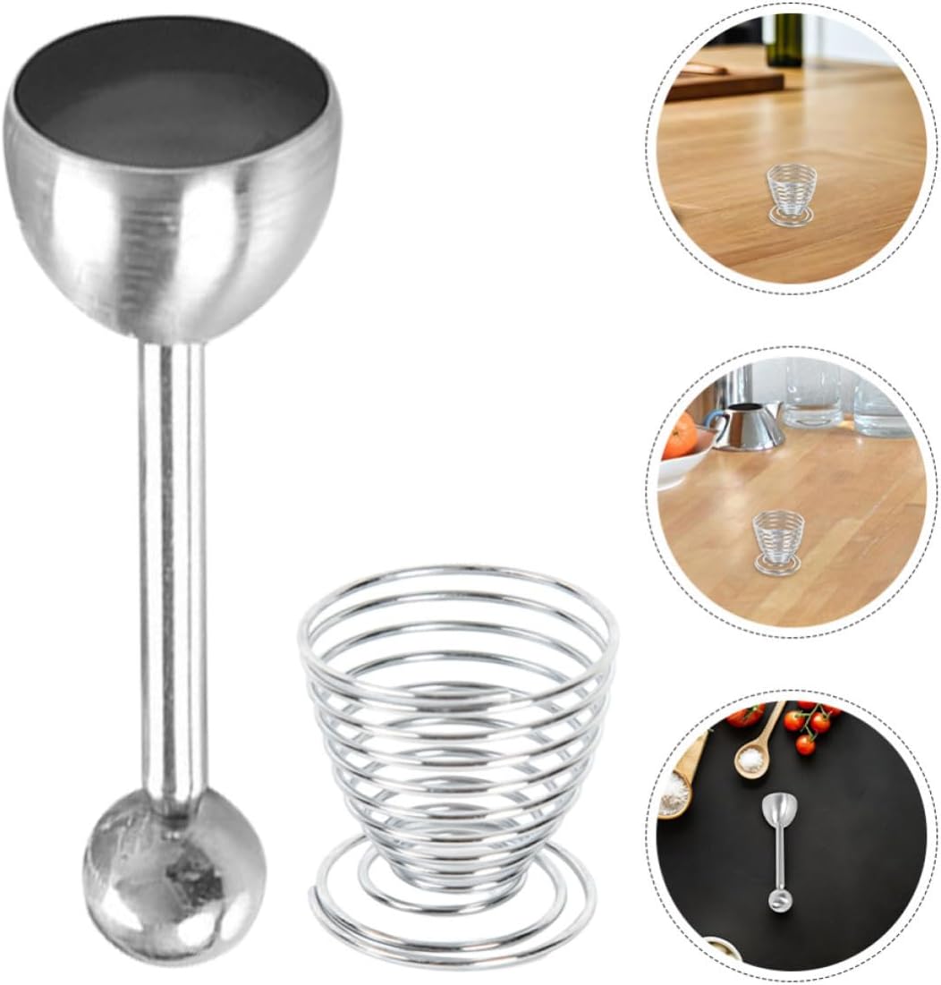 2pcs Stainless Steel Egg Separator Set with Spring Wire
