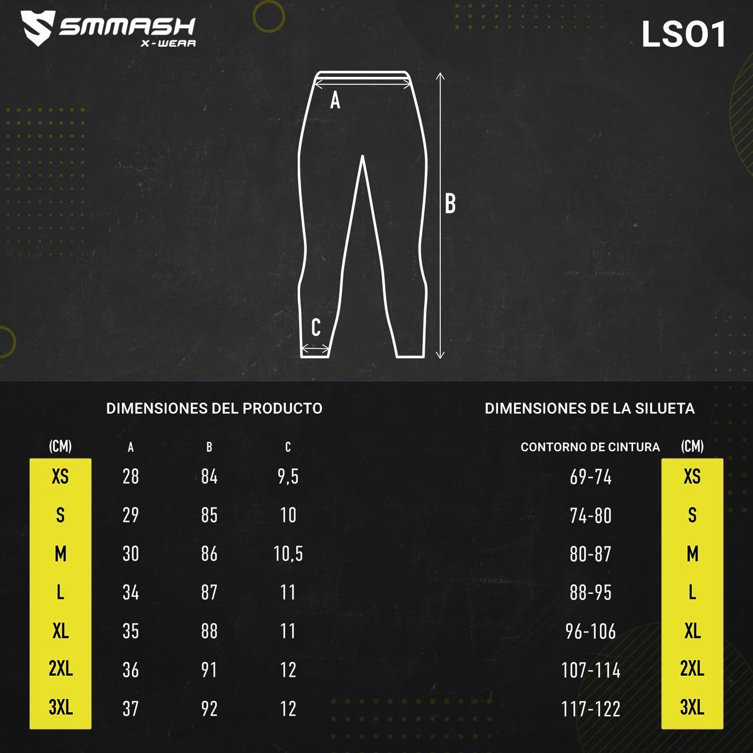 SMMASH Graffiti Deportivo Largo Leggins Hombre, Pantalones Largo Deporte Dombre por un Gimnasio de Yoga Corrientes, Material Transpirable y Antibacteriano