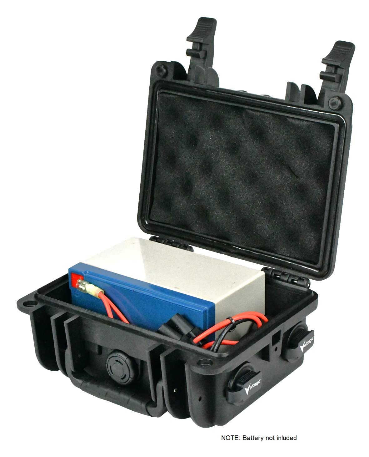 Voltage Waterproof Battery Box Enclosure with Dual SAE Connector for 12V 9ah, 12V 8ah or Lithium 12V 10ah Batteries Kayak Fishfinder, GPS, Lighting and Outdoor Solar Systems (Dual SAE Connectors)