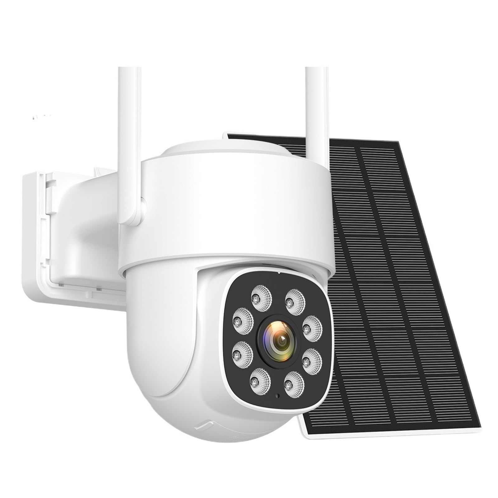 JVDDI 4MP HD WiFi PTZ Camera Outdoor Wireless Solar Powered Video Surveillance With Built-in Battery Long Standby(4MP 4G 32GB Card)