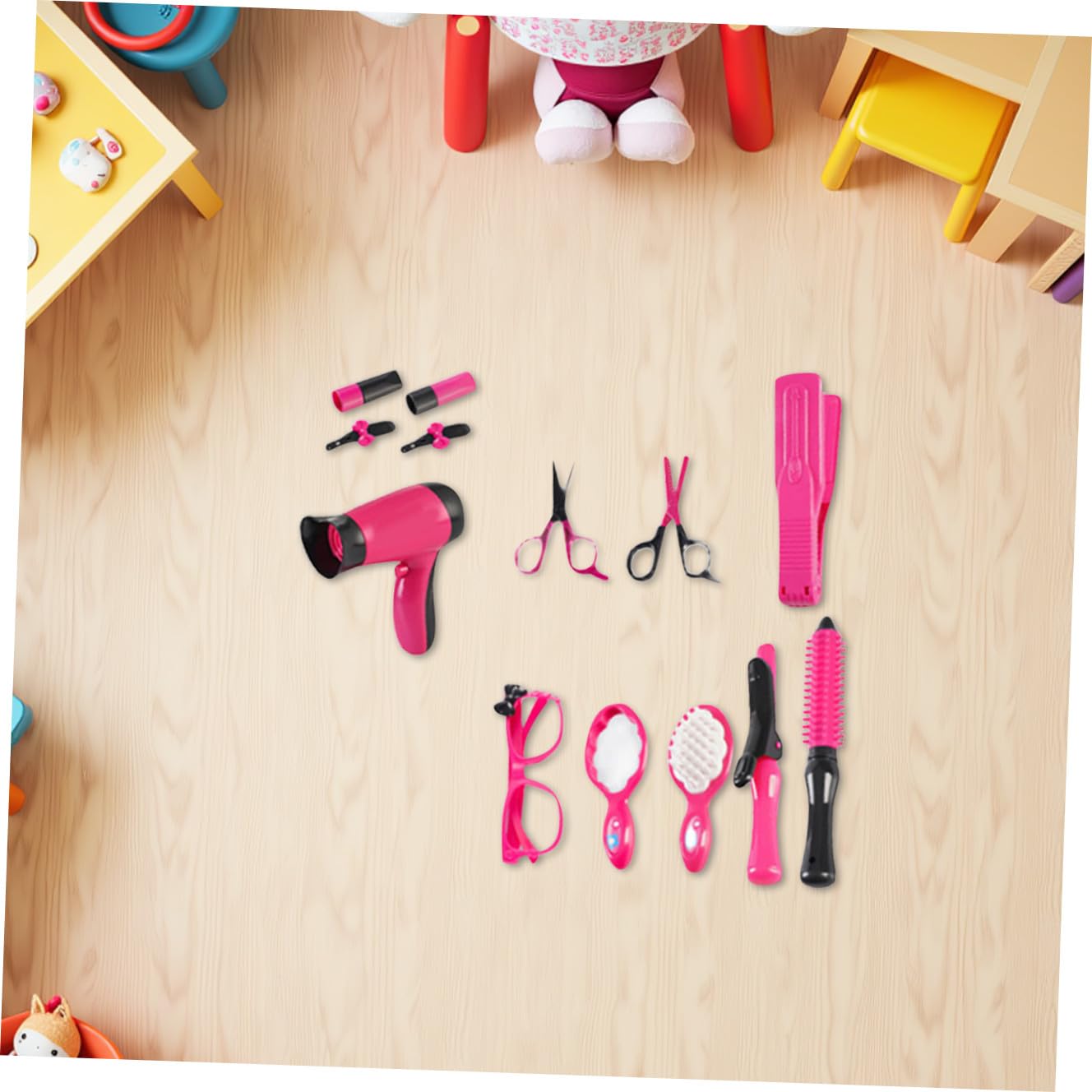 TOYANDONA 2 set Parrucchiere per Kit Salone Leggero e Sicuro Accessori per Styling e Coordinazione Occhio Mano per Bambine e Stimola e Apprendimento Pratico