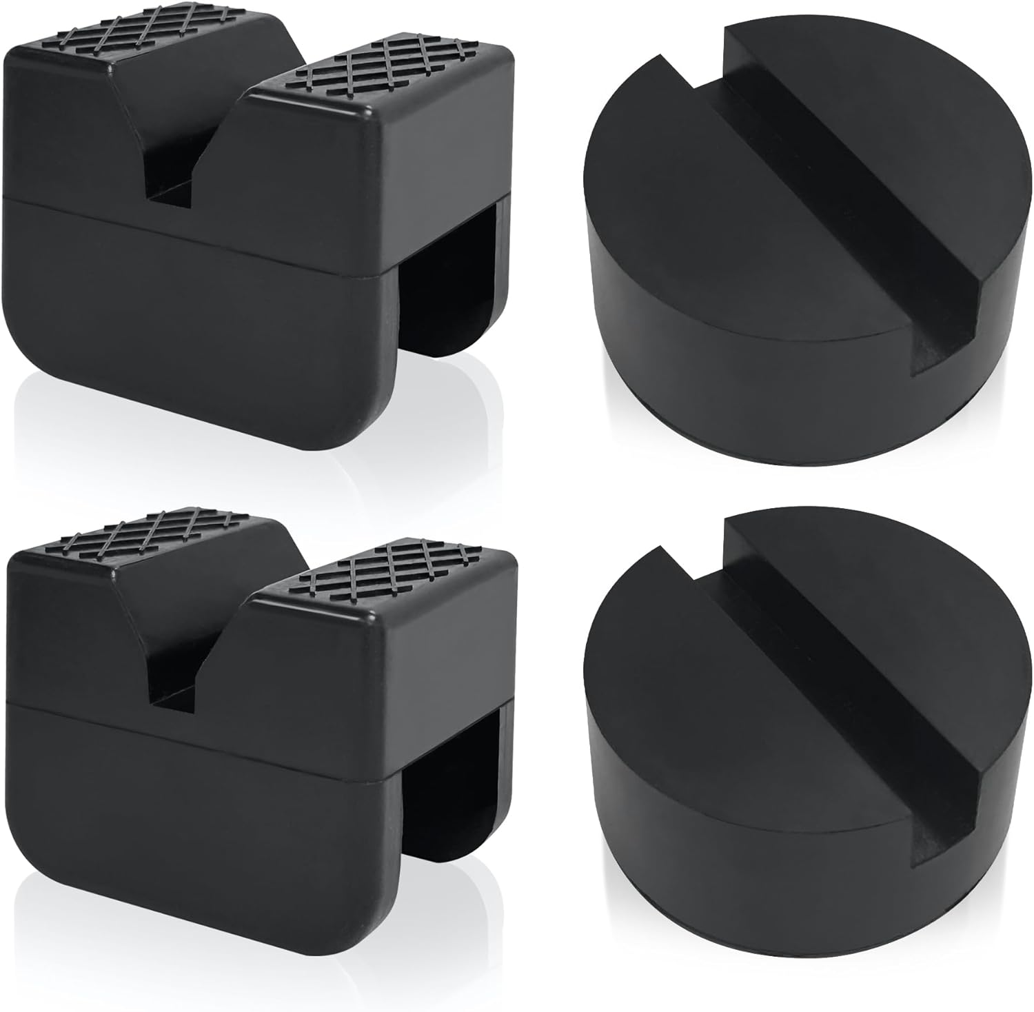 TONDA Jack Pads, Universal Rubber Rail Pinch Weld Protector, Slotted Adapter for Jack Stand and Floor Jack