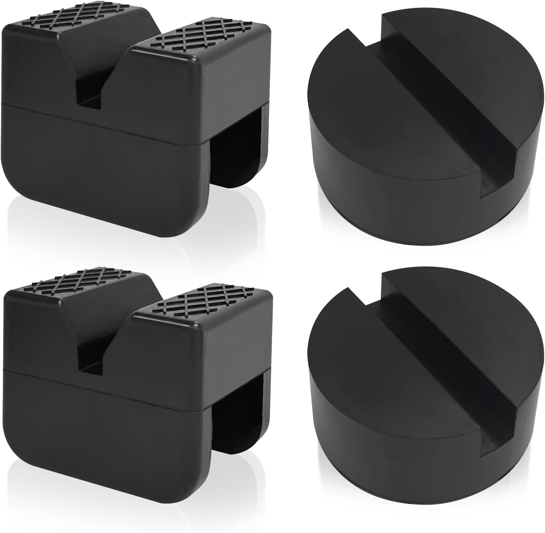 TONDA Jack Pads, Universal Rubber Rail Pinch Weld Protector, Slotted Adapter for Jack Stand and Floor Jack