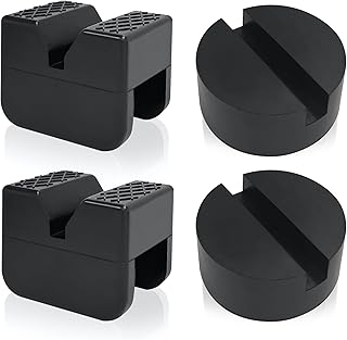TONDA Jack Pads, Universal Rubber Rail Pinch Weld Protector, Slotted Adapter for Jack Stand and Floor Jack