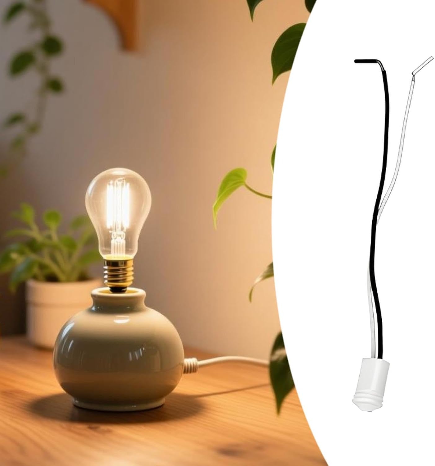 10Pcs 4 PINS Light Socket Socket Adapter for Lighting Projects Office Commercial